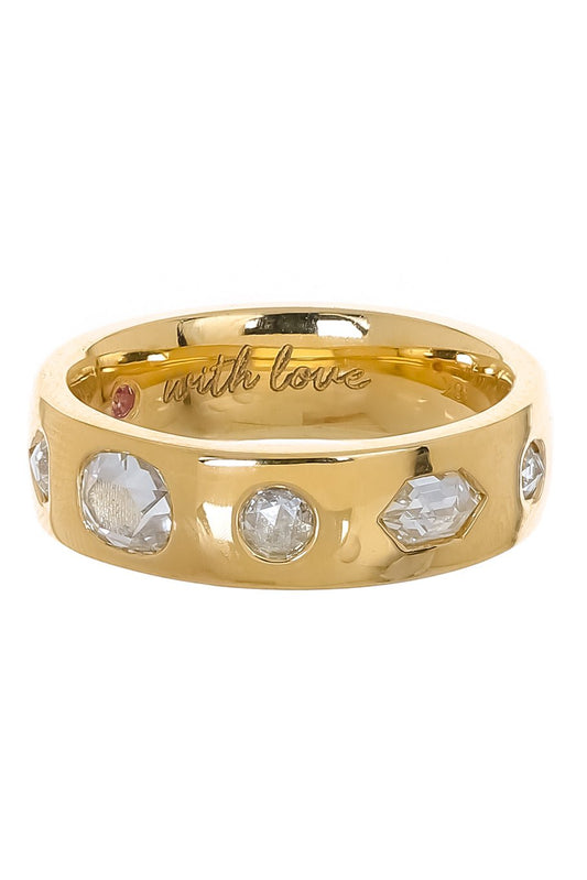 WITH LOVE-Rose Cut Diamond Ring-YELLOW GOLD