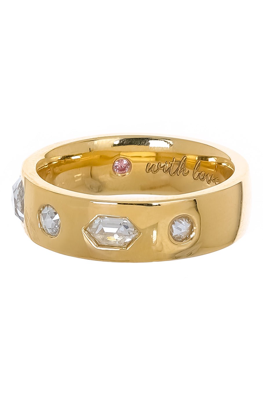 WITH LOVE-Rose Cut Diamond Ring-YELLOW GOLD