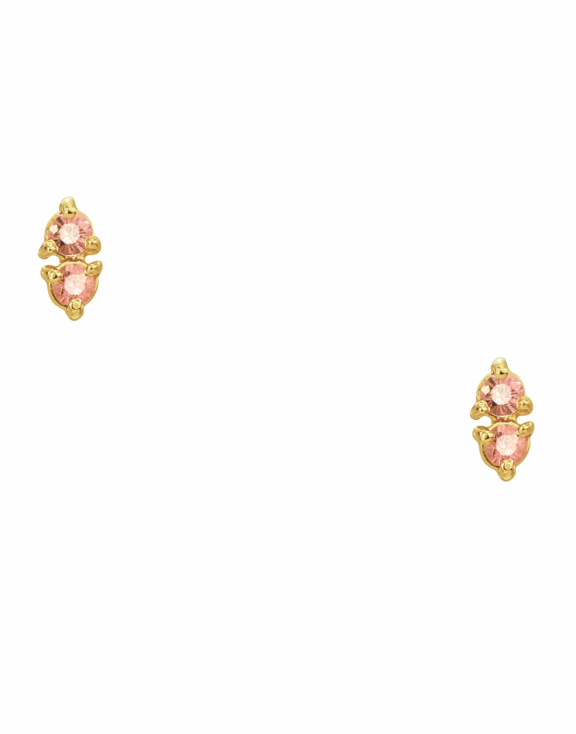 WWAKE-Blush Two-Step Earrings-YELLOW GOLD