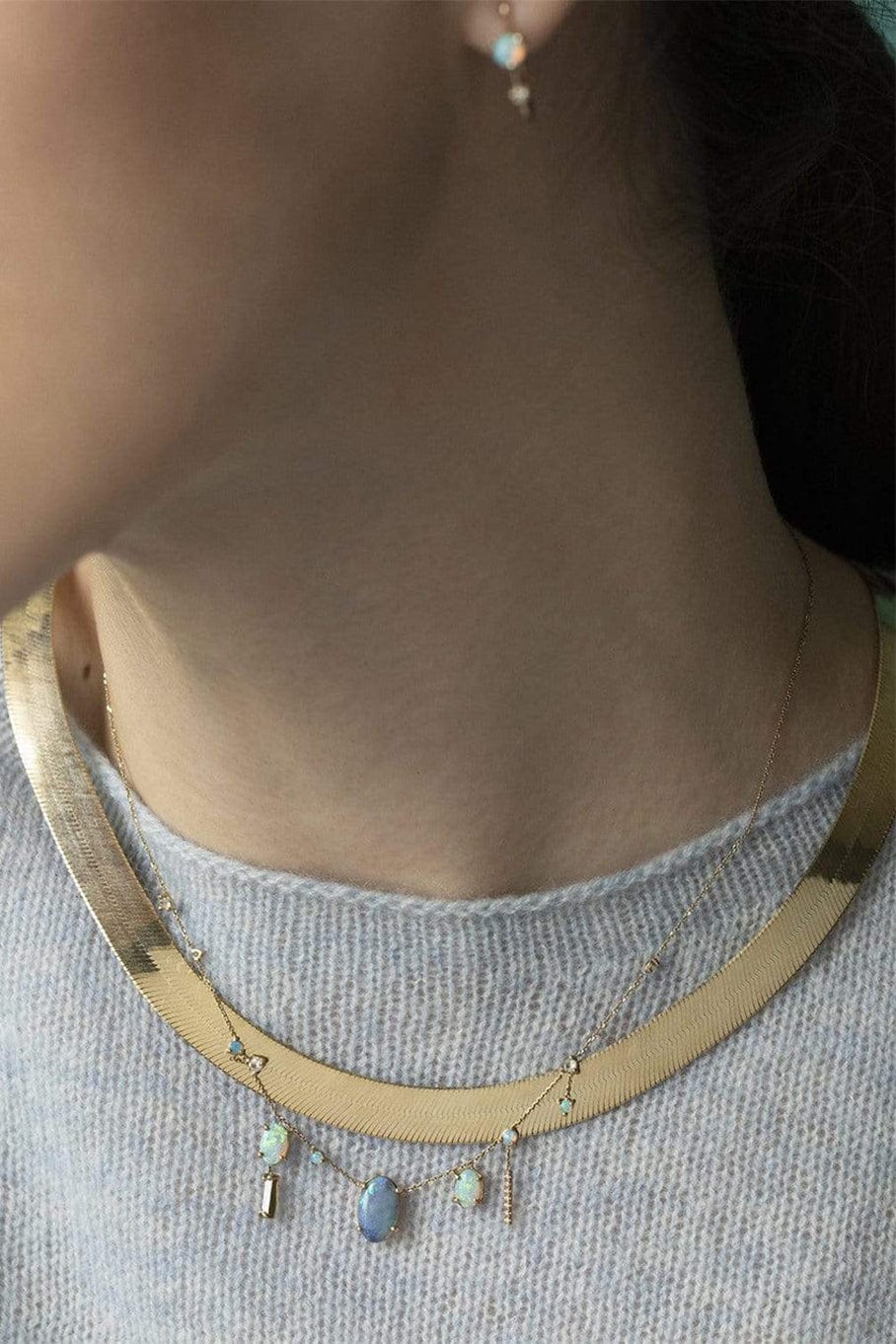 WWAKE-Large Rhodes Necklace-YELLOW GOLD