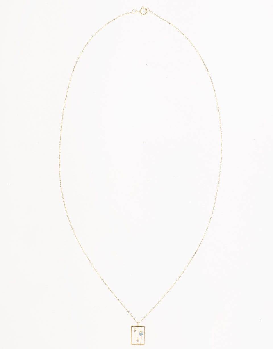 WWAKE-Opal Drift Necklace-YELLOW GOLD