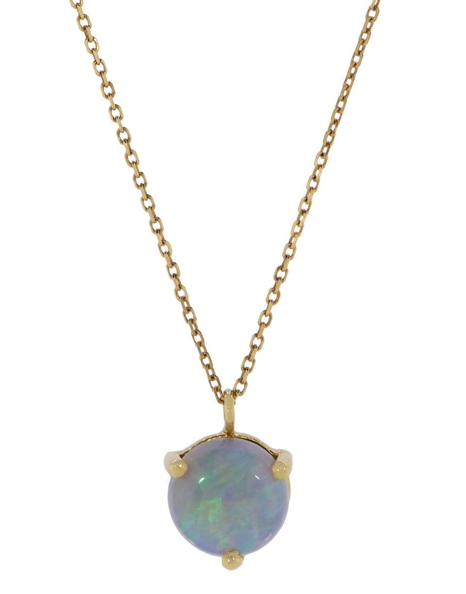 WWAKE-Small Opal Pendant Necklace-YELLOW GOLD