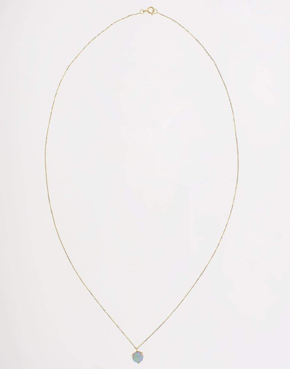 WWAKE-Small Opal Pendant Necklace-YELLOW GOLD
