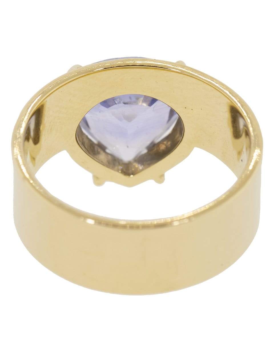 WWAKE-Pear Sapphire Monoloith Ring-YELLOW GOLD