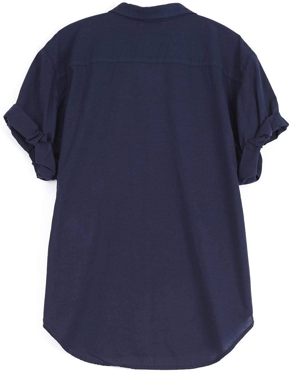 XÍRENA-Channing Short Sleeve Button Up Shirt - Navy-