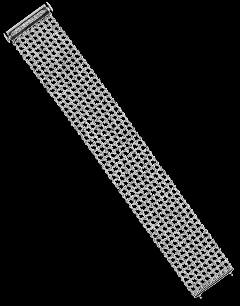 YEPREM JEWELLERY-Wide Diamond Bracelet-WHITE GOLD