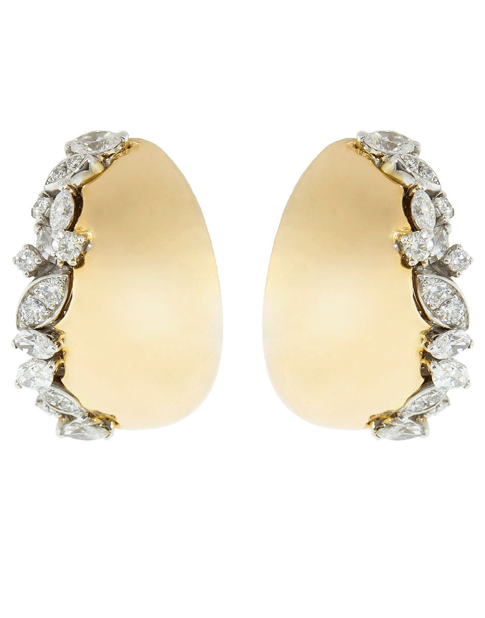 YEPREM JEWELLERY-Diamond Huggie Earrings-ROSE GOLD