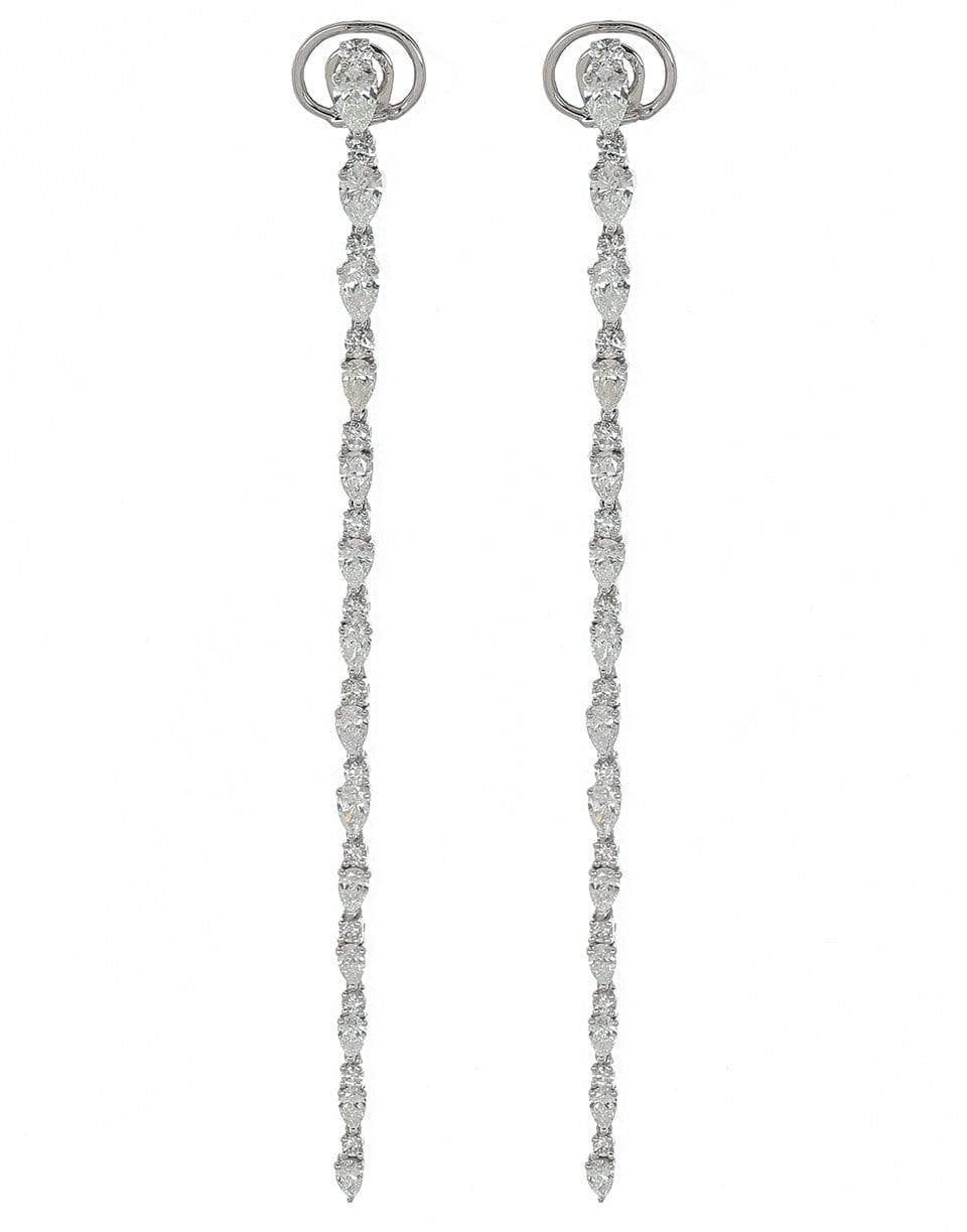 YEPREM JEWELLERY-Long Diamond Earrings-WHITE GOLD
