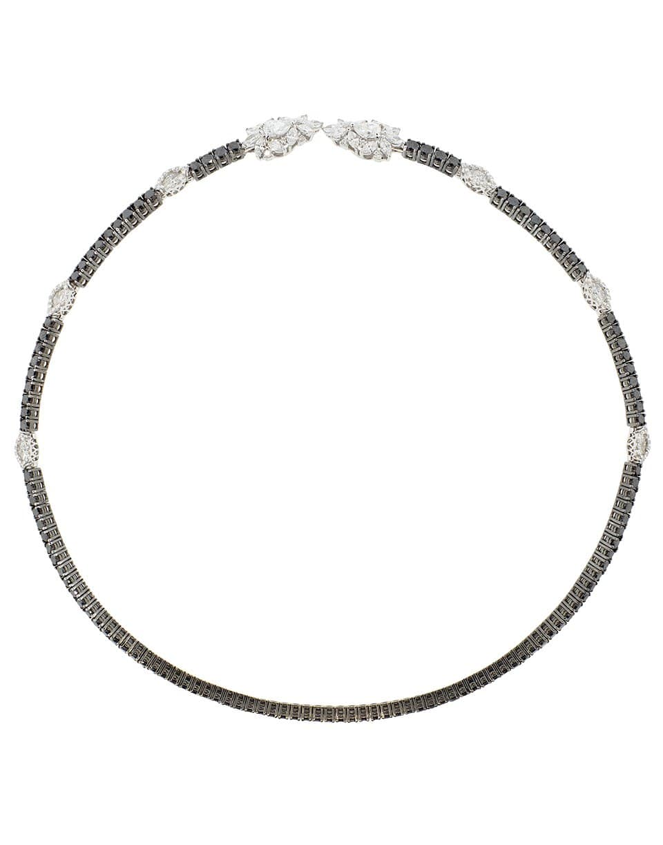 YEPREM JEWELLERY-Open Collar Diamond Necklace-WHTGLD