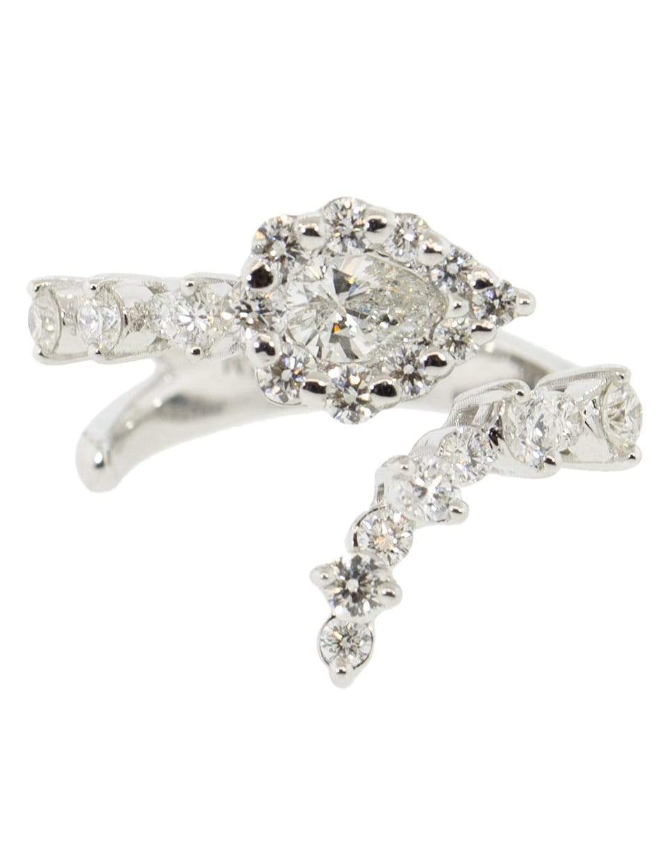 YEPREM JEWELLERY-Pear and Round Diamond Ring-WHITE GOLD