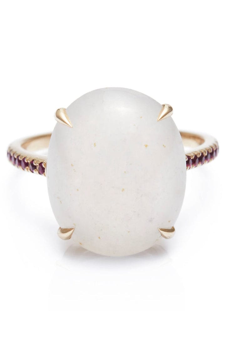YI COLLECTION-Jade and Ruby Globe Ring-YELLOW GOLD