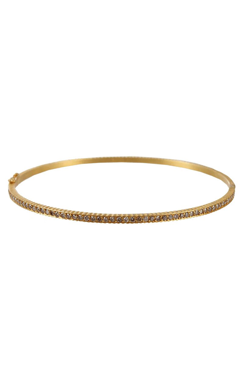 Lilah Hinged Bangle With Champagne Diamonds – Marissa Collections