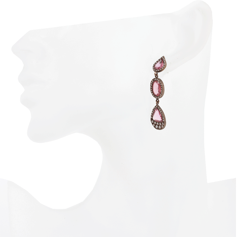 Lilah Sapphire And Pink Diamond Earrings JEWELRYFINE JEWELEARRING YOSSI HARARI   