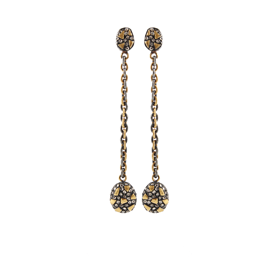YOSSI HARARI-Libra Chain Drop Diamond Earrings-GLVR/GLD