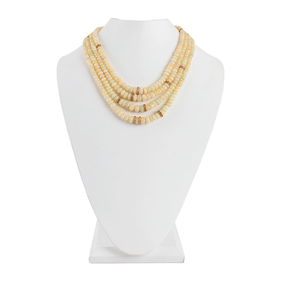 YOSSI HARARI-Four-Strand Roxanne Opal Necklace-YLLW GLD