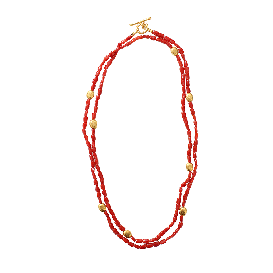 YOSSI HARARI-Roxanne Ruby Wrap Necklace-YELLOW GOLD