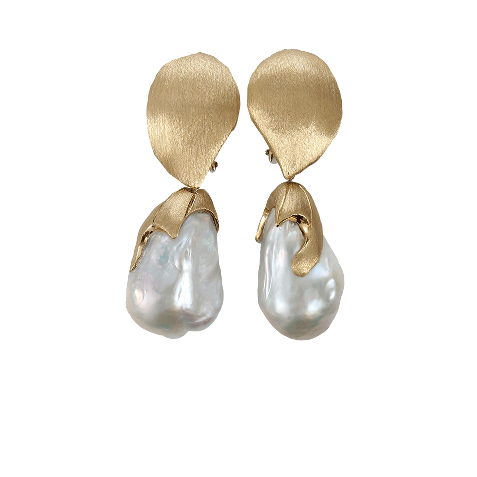 White Baroque Freshwater Pearl Drop Earrings JEWELRYFINE JEWELEARRING YVEL   