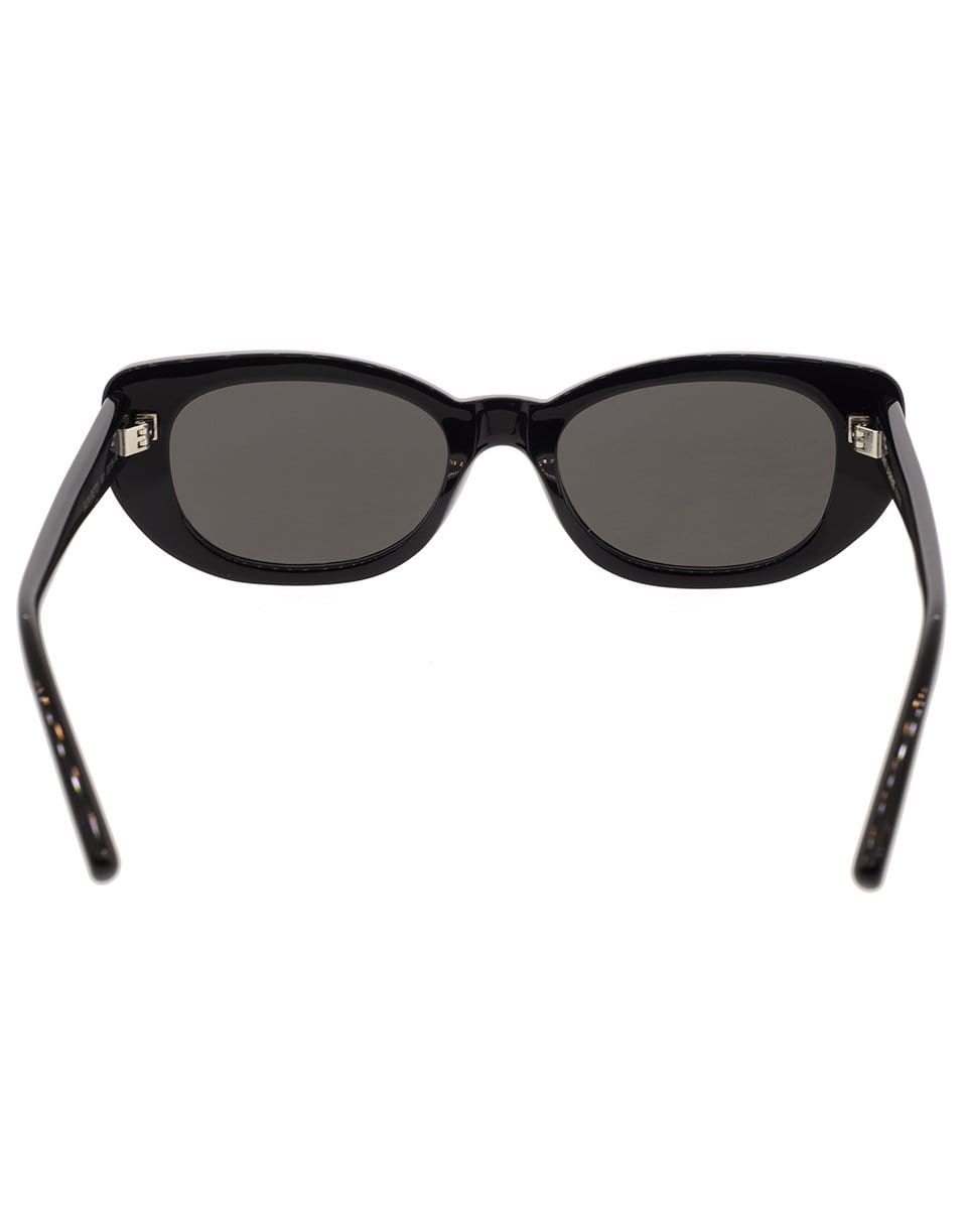 SAINT LAURENT-Betty Oval Sunglasses-BLACK