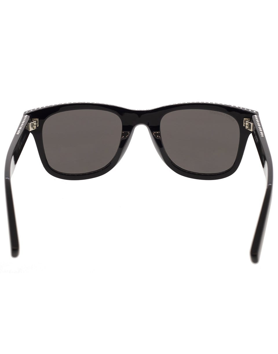 SAINT LAURENT-Unisex Black Rectangle Sunglasses-BLACK