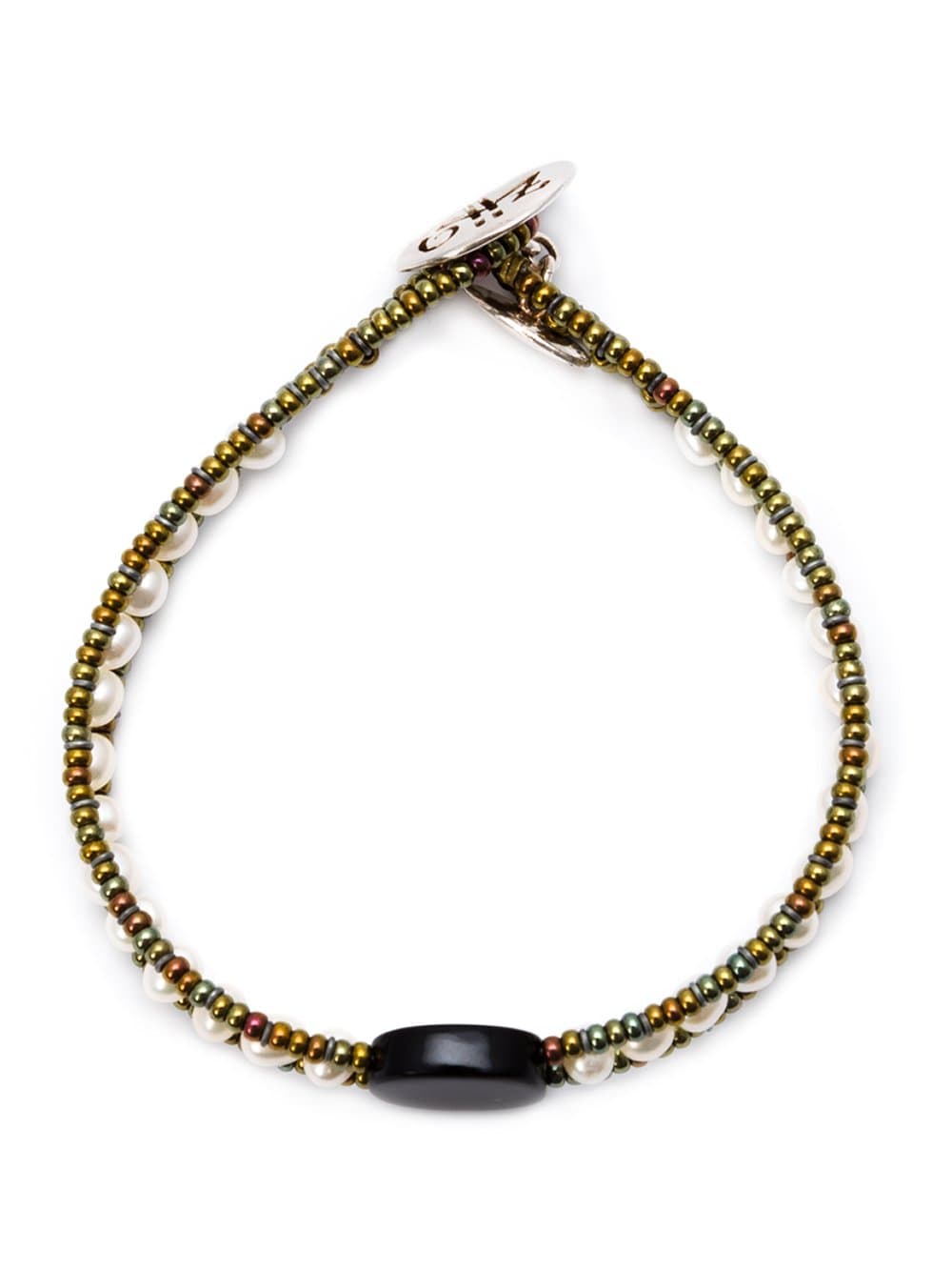 ZIIO-Polis Mini Multi-Beaded Pearl Bracelet-BLACK