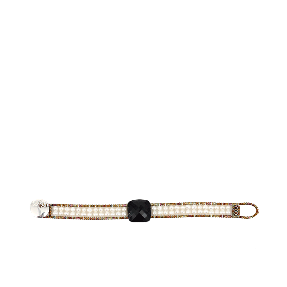 ZIIO-Armonia Small Multi-Beaded Bracelet-BLK/PRL