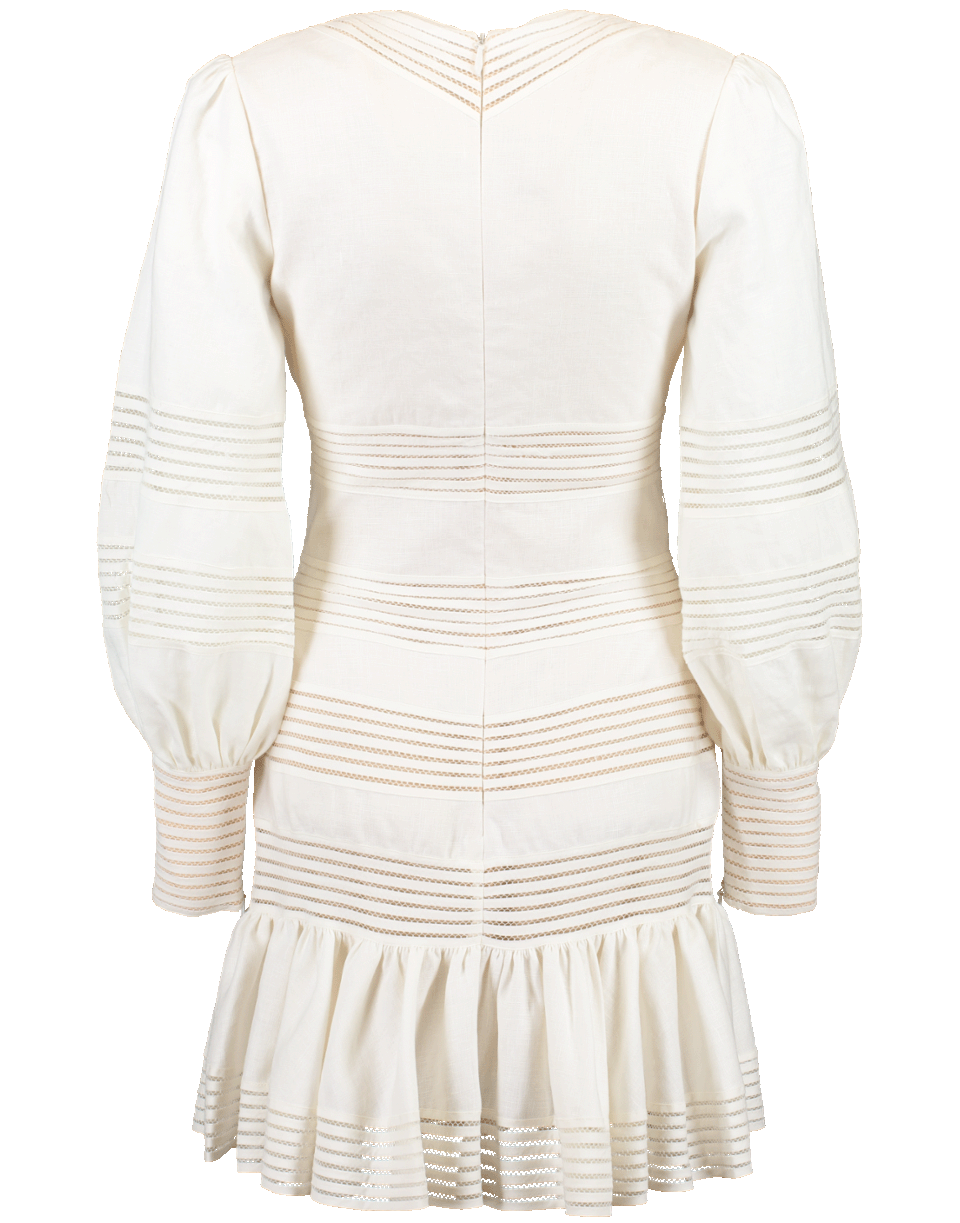 ZIMMERMANN-Corsage Linear Mini Dress-IVORY