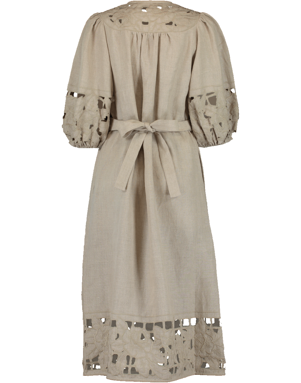 ZIMMERMANN-Juno Embroidered Yoke Dress-