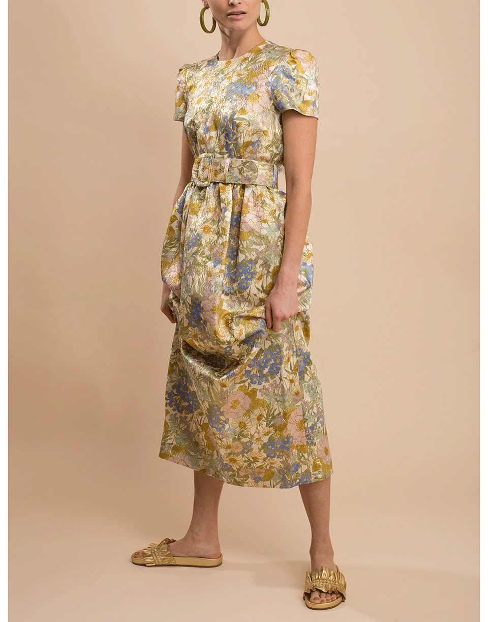 Super Eight Brocade Floral Midi Dress CLOTHINGDRESSCASUAL ZIMMERMANN   