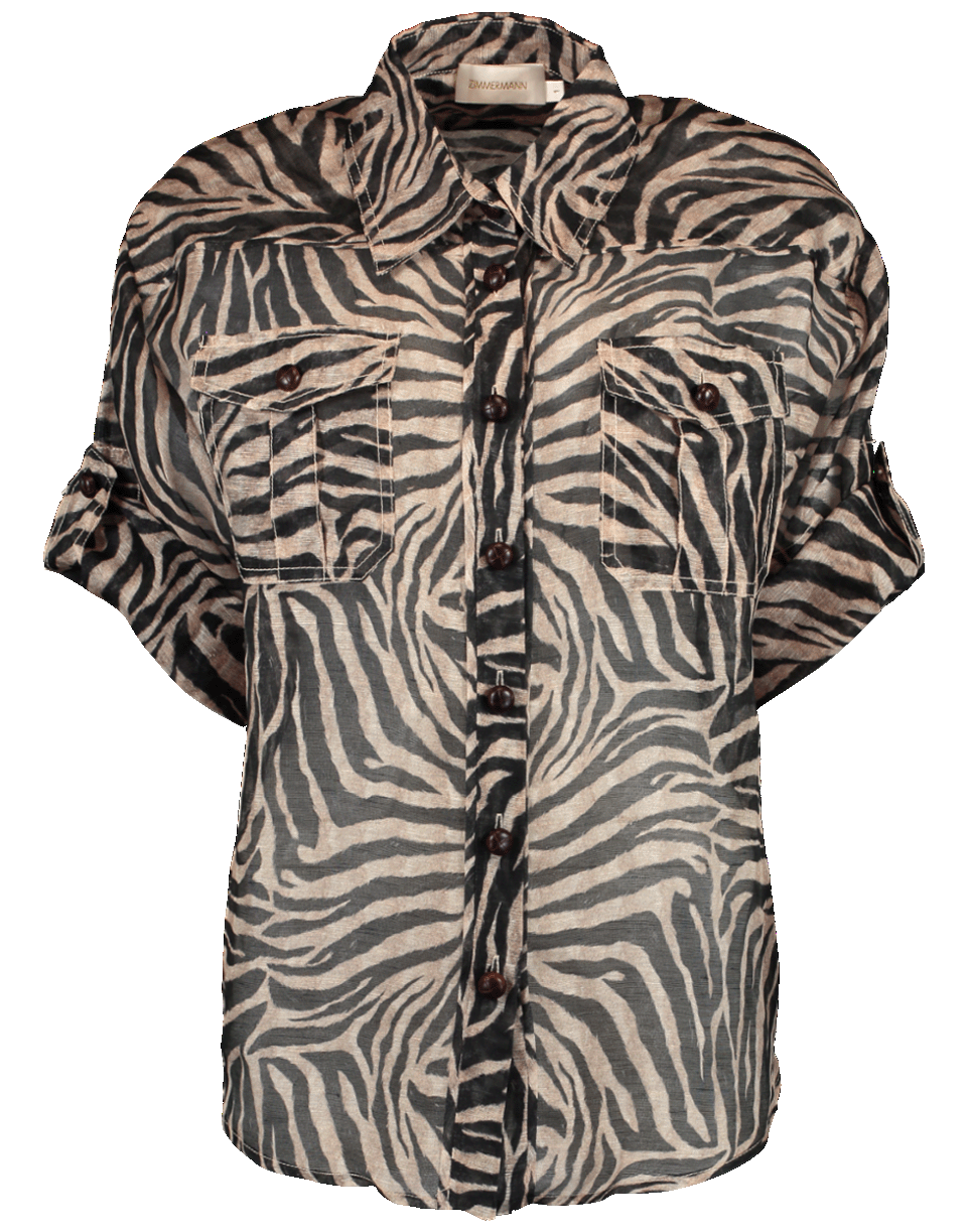 ZIMMERMANN-Corsage Safari Shirt-